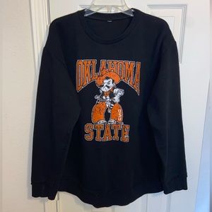 Vintage NCAA Oklahoma State Black/Orange Football Sweatshirt Size XL